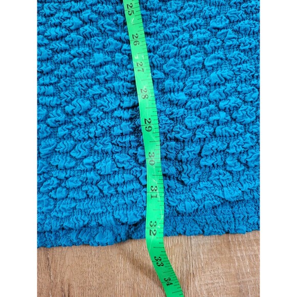 Anthropologie Textured Mini Shift Dress Turquoise Size Large - Picture 5 of 7